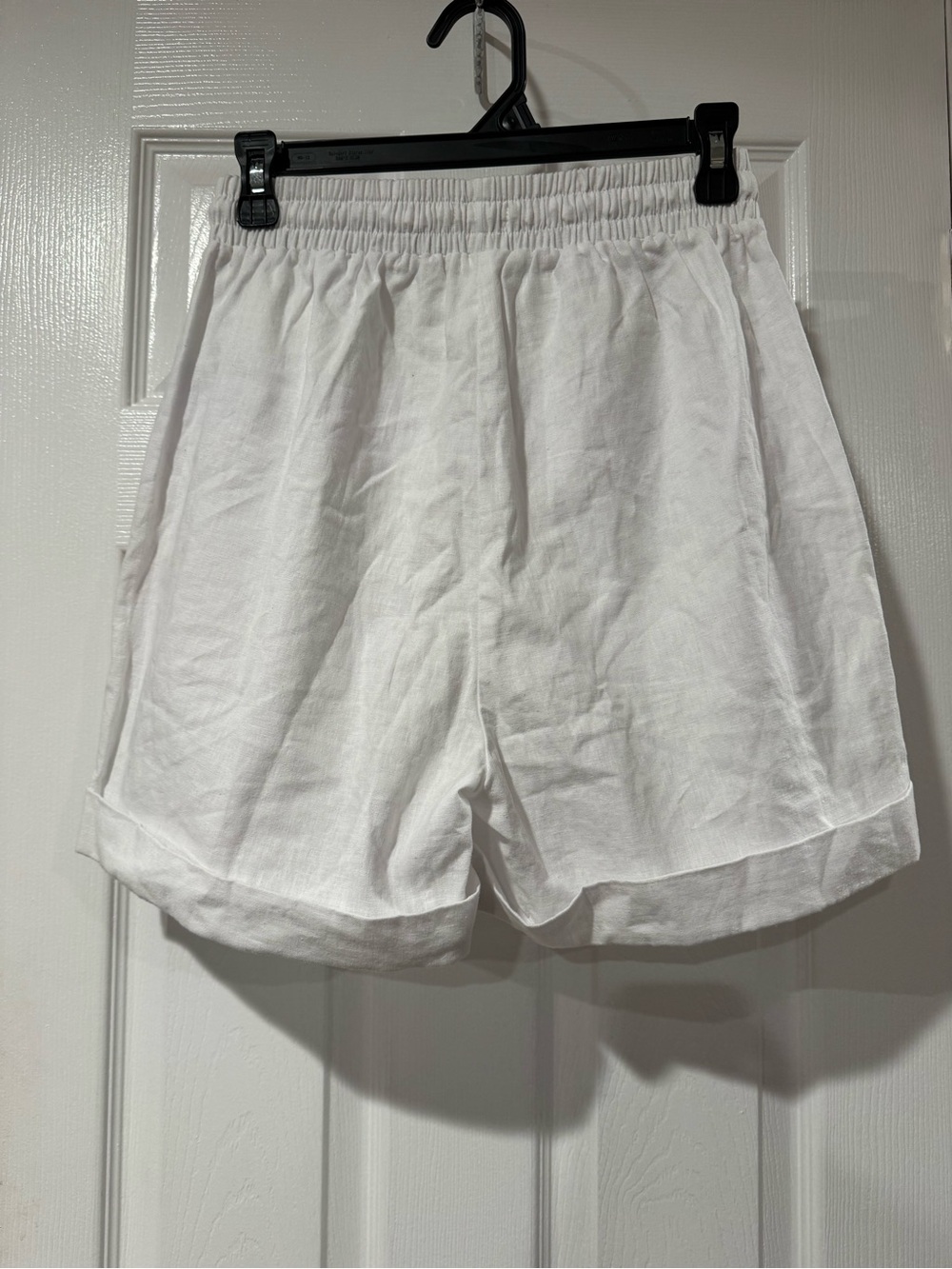 Barbour White High-Waist Drawstring Elsden Shorts - Picture 3 of 7